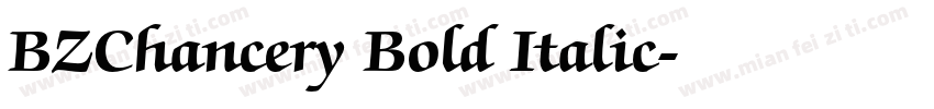BZChancery Bold Italic字体转换